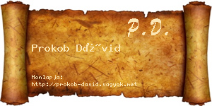 Prokob Dávid névjegykártya